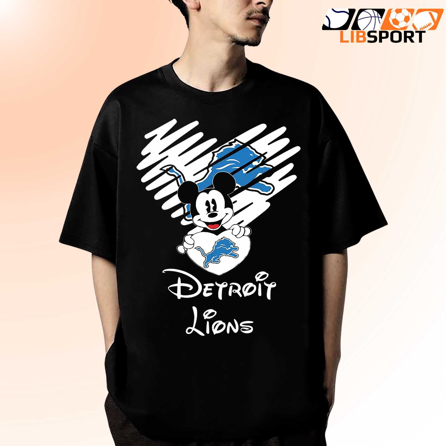 Mickey Mouse Detroit Lions T-Shirt, Football Fan Tee, Unisex Game Day Merch